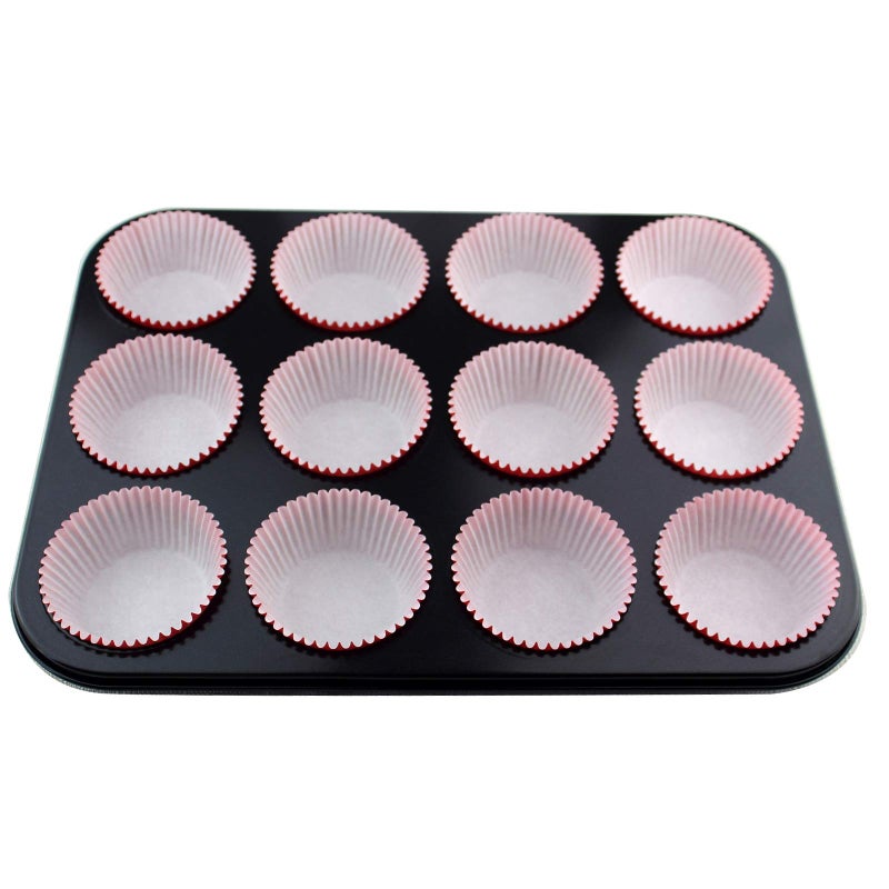 Eoonfirst Standard Size Baking Cups New Year Party Cupcake Liners 200 Pcs (Red) - Image 4